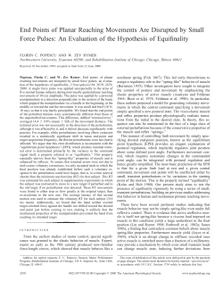 End Points of Planar Reaching Movements Are Disrupted by Small