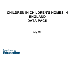 Research on Children`s Homes
