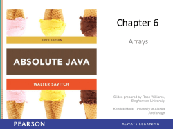 Chapter 6 &ndash; Arrays