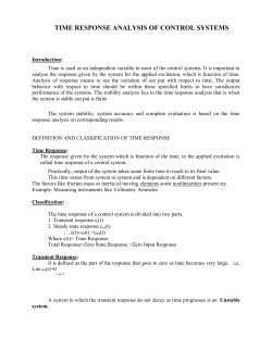 time response analysis of control systems