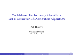 Model-Based Evolutionary Algorithms Part 1