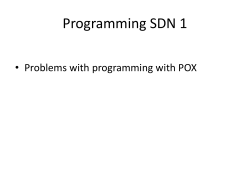 Programming SDN