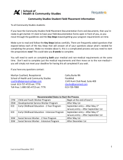 Print and Web communication for the: Student Journey