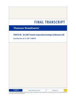 Transcript Q2 2007