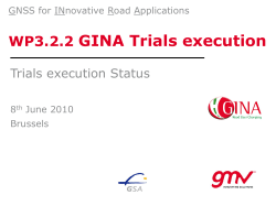 WP3.2.2 GINA Trials execution