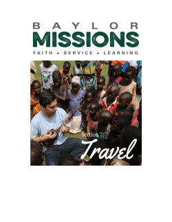 Section 7: Travel - Baylor University
