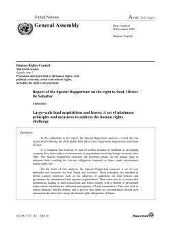 Large-scale land acquisitions and leases