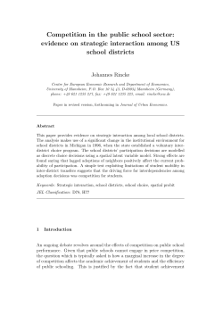 Competition in the public school sector: evidence on strategic