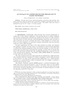 Lower Bound for Broadcast in Radio Networks.