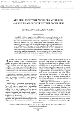 are public sector workers more risk averse than private