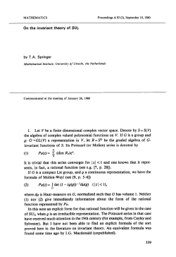 1. Let V be a finite dimensional complex vector space. Denote by S