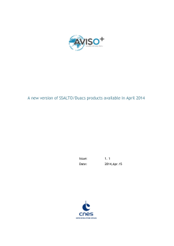 A new version of SSALTO/Duacs products available - aviso