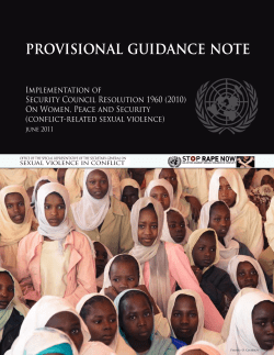 provisional guidance note