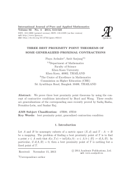 THREE BEST PROXIMITY POINT THEOREMS OF SOME