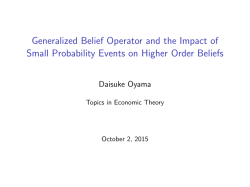 Generalized Belief Operator and the Impact of Small Probability