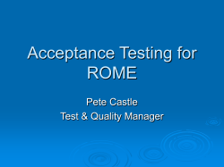 Fundamentals of Software Testing