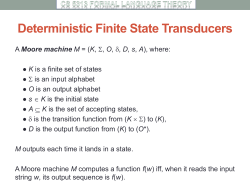 Deterministic Finite State Transducers
