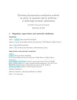 Extending decomposition-coordination methods &mdash; by prices, by
