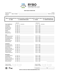 Move In/Out Inspection