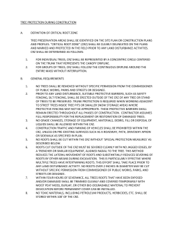 TREE PROTECTION DURING CONSTRUCTION A. DEFINITION OF