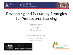 Developing and Evaluating Strategies for Professional Learning