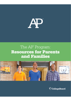 The AP&reg; Program: Resources for Parents and Families