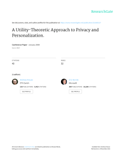 A Utility-Theoretic Approach to Privacy and Personalization.