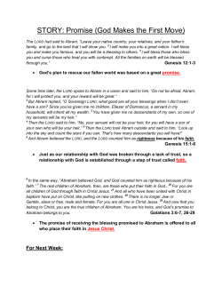 STORY: Promise (God Makes the First Move)