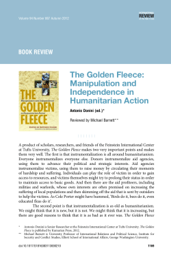 BOOK REVIEW: The Golden Fleece: Manipulation and