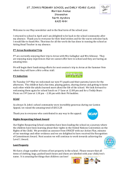 Newsletter May 2017 - St John`s Primary School