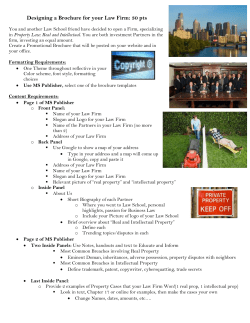 Designing a Brochure for your Law Firm
