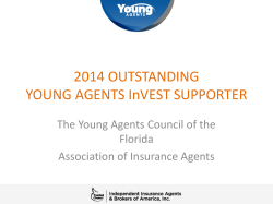 For outstanding achievement in promoting Young Agent