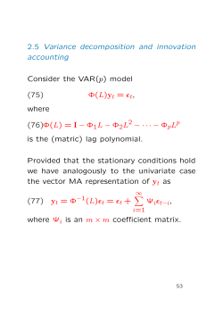 2.5 Variance decomposition and innovation