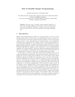 Fast 2-Variable Integer Programming