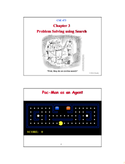 Chapter 3 Problem Solving using Search Pac