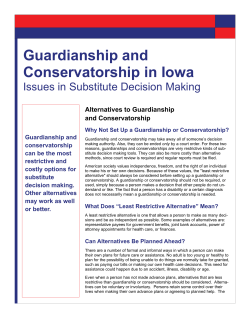 Alternatives to Guardianship and Conservatorship