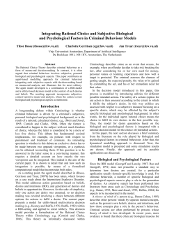 Integrating Rational Choice and Subjective Biological and
