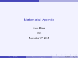 Math Appendix
