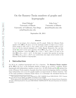 arXiv:1109.4428v2 [math.CO] 22 Sep 2011 On the