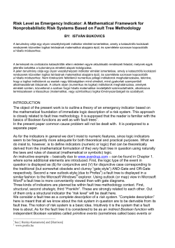 Risk Level as Emergency Indicator: A Mathematical Framework for