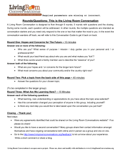 Conferences - Living Room Conversations