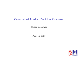 Constrained Markov Decision Processes