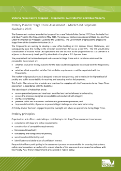 Management of this Probity Plan