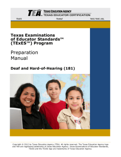 TExES Deaf and Hard-of-Hearing (181) Preparation