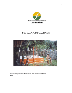 see-saw pump gaviotas - Fundaci&oacute;n Centro Experimental Las