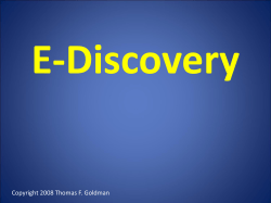 E-Discovery/ E