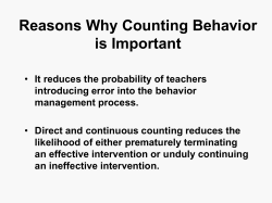 Behavior Change as