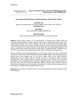 International Joint Ventures