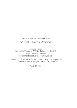 Parameterized Algorithmics: A Graph