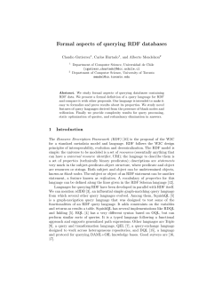 Formal aspects of querying RDF databases